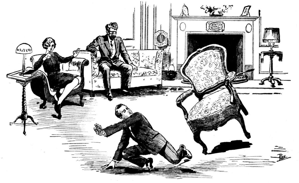 Frank R. Paul – 'The Radio Ghost' Poltergeist Chair, Amazing Stories 1927