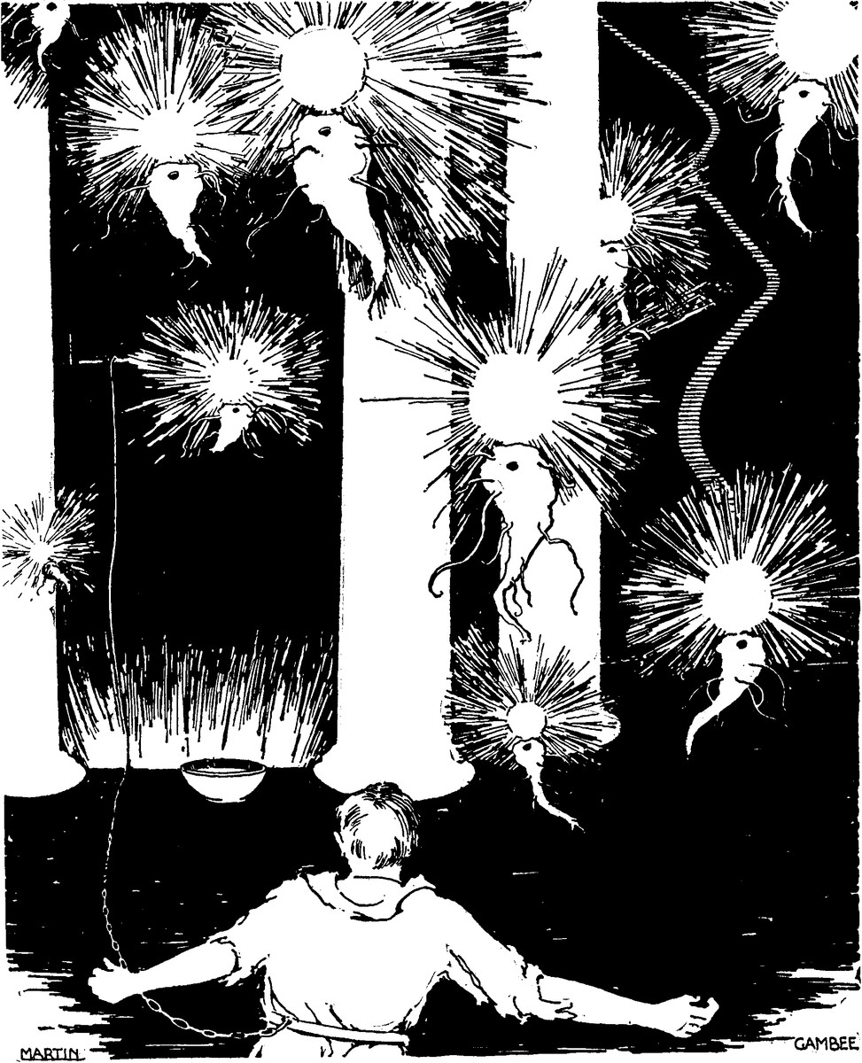 The People of the Pit – Amazing Stories 1927 Interior Pen-and-Ink