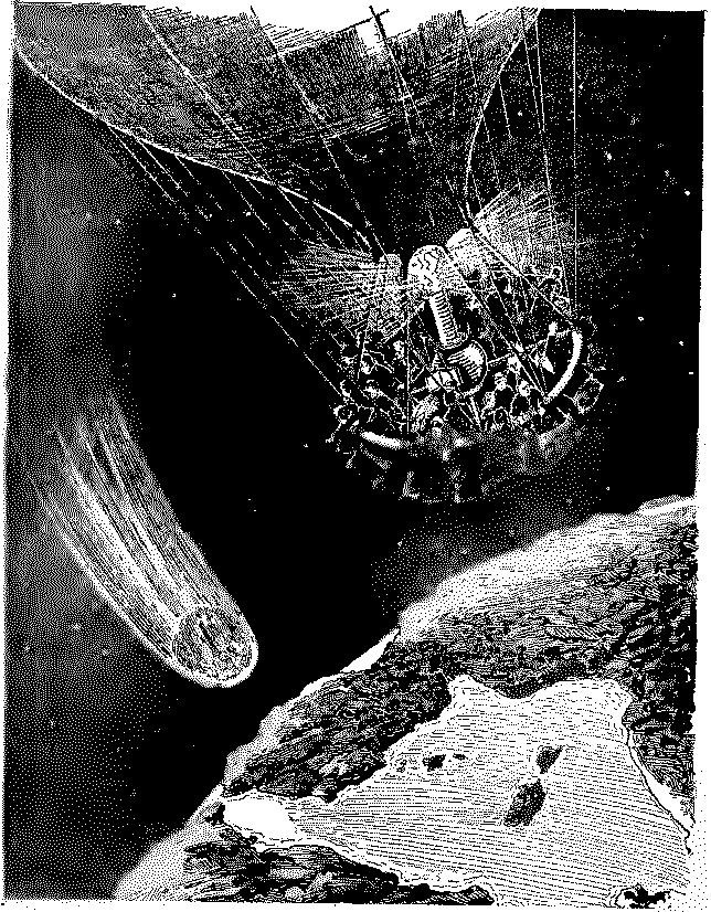 Satellite Station Under Meteor Attack, Amazing Stories Vol.1 No.2 1926