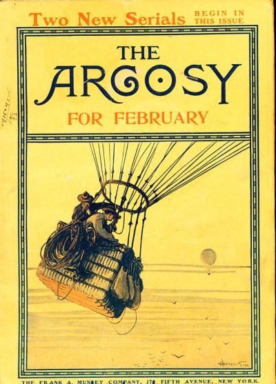 The Argosy February Issue: Balloon Aeronauts Over Open Terrain, c.1900