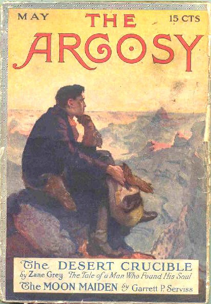 The Moon Maiden by Garrett P. Serviss – The Argosy May Cover