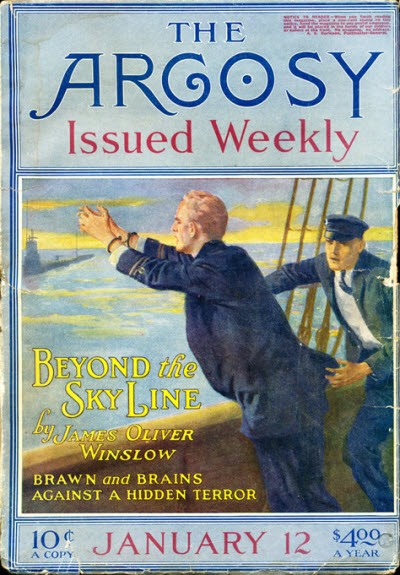 The Argosy Weekly 'Beyond the Sky Line' Cover, January 1918