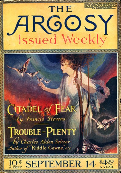 Argosy Weekly 'Citadel of Fear' Cover, Francis Stevens, Sept 1918