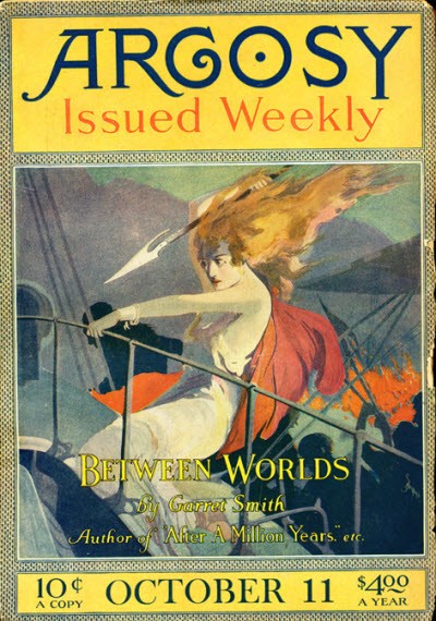 Between Worlds by Garret Smith – Argosy Weekly Cover, October 1919