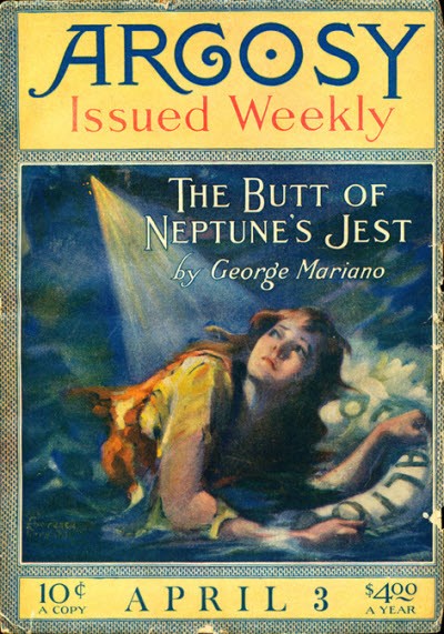 Argosy Weekly April 1915: Woman Adrift in Neptune's Seas
