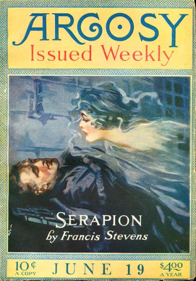 Argosy Weekly June 1920 'Serapion' by Francis Stevens – Ghost Vision Cover