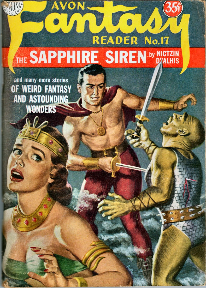 Avon Fantasy Reader No. 17 — The Sapphire Siren Sword Battle Cover