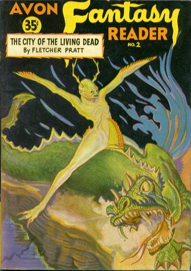 Avon Fantasy Reader No. 2 — Winged Reptile Beast, Fletcher Pratt Cover 1947