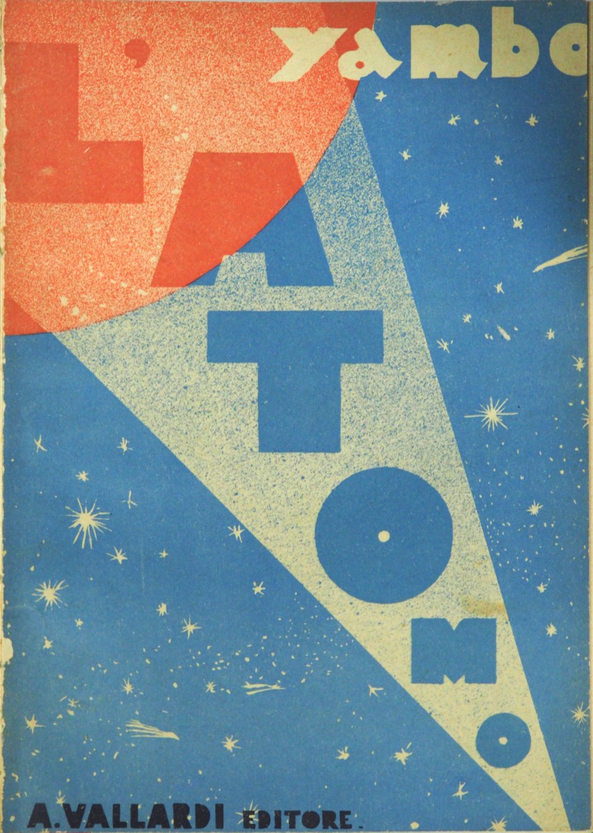L'Atomo by Yambo — Italian Sci-Fi Book Cover, A. Vallardi 1930s