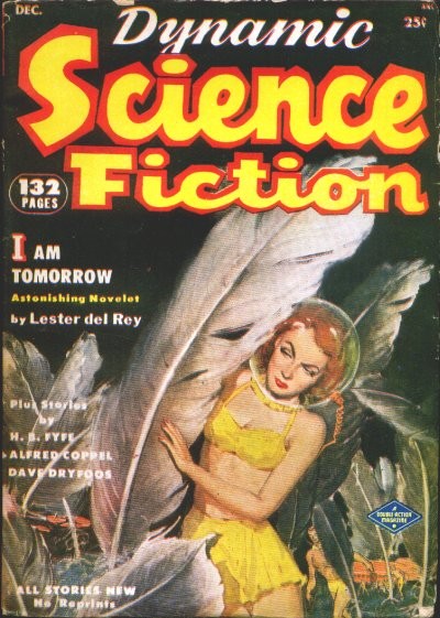 Dynamic Science Fiction Dec 1952 — Shrunken Woman Among Giant Alien Flora