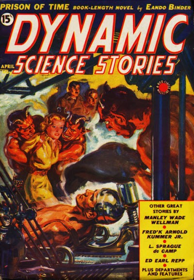 Dynamic Science Stories April 1939 – Prison of Time Cover Chaos