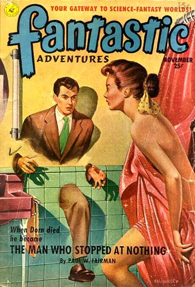 Fantastic Adventures Nov 1952 — 'The Man Who Stopped at Nothing' Cover