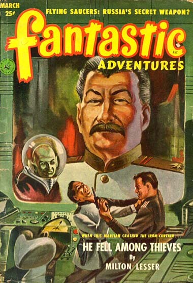 Fantastic Adventures March 1953 – Martian Behind the Iron Curtain Cold War Cover