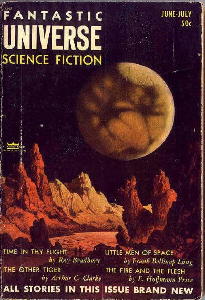 Fantastic Universe June-July 1953: Alien World Looms Over Red Rock Canyons