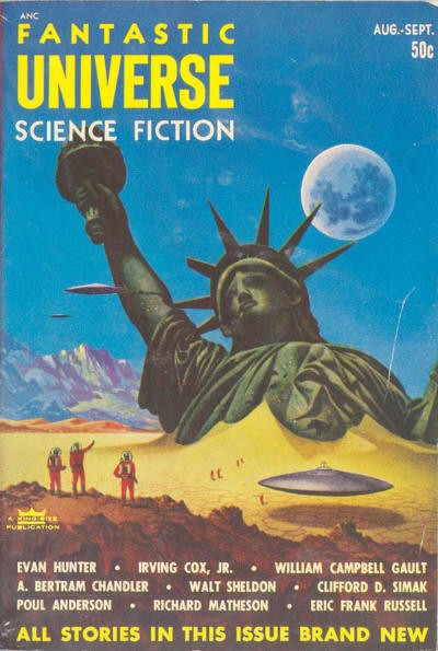Statue of Liberty Half-Buried in Desert, Fantastic Universe 1953