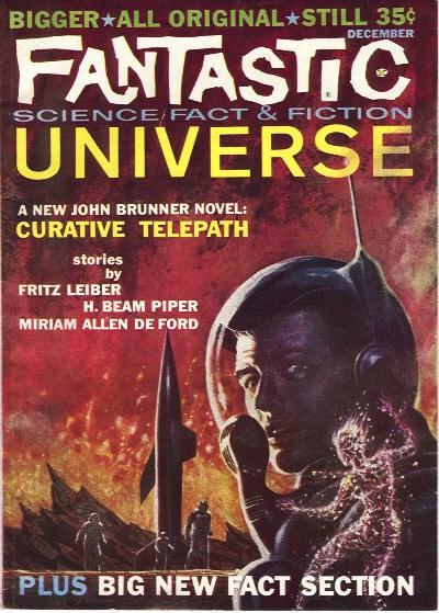 Fantastic Universe December 1958 – Astronaut and Alien Encounter Cover