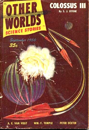 Space Battle Explosion — Other Worlds Science Stories, September 1950