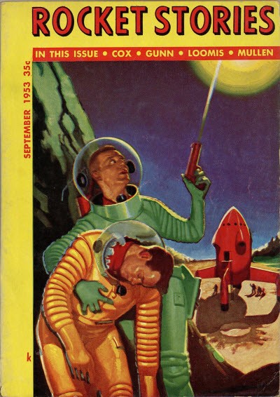 Rocket Stories Sept 1953 – Wounded Spaceman Rescue on Alien World