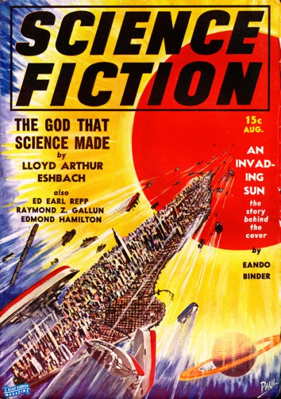 Frank R. Paul's 'An Invading Sun' — Science Fiction Magazine, August 1939