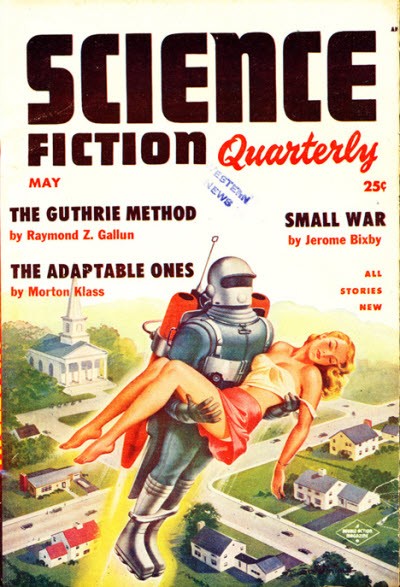 Robot Abduction Over Suburbia – Science Fiction Quarterly May 1950s