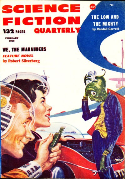 Science Fiction Quarterly Feb 1956 – Human Meets Green Alien Diplomat