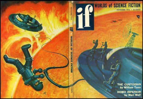 IF Worlds of Science Fiction Nov 1953 Solar Expedition Saucer Cover