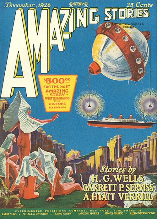 Frank R. Paul's Levitating Ocean Liner, Amazing Stories December 1926