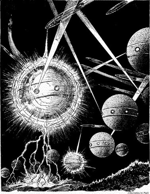Frank R. Paul's Mechanized Planet Weapons, Amazing Stories 1930s