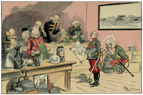 Albert Robida's Military Science Lab, La Vie Électrique c.1890s