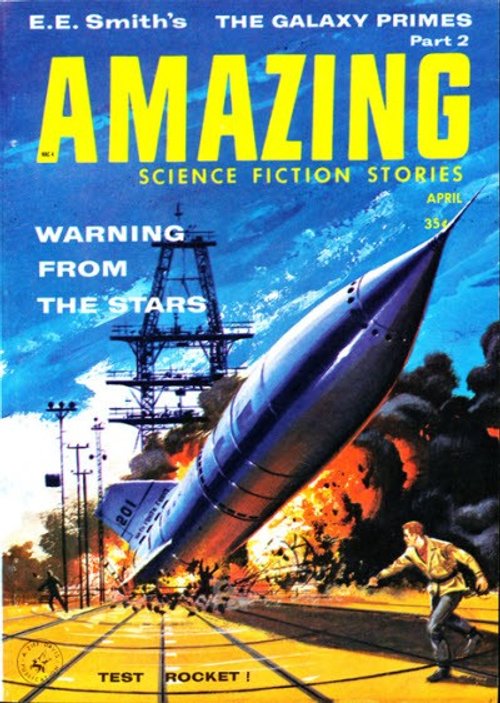 Runaway Test Rocket Disaster, Amazing Science Fiction Stories April 1959