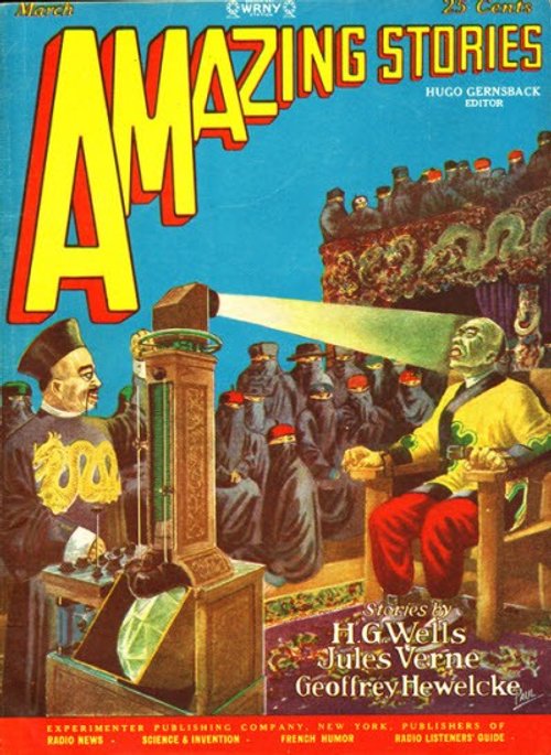 Amazing Stories March 1928: Oriental Telepathy Scene by Frank R. Paul