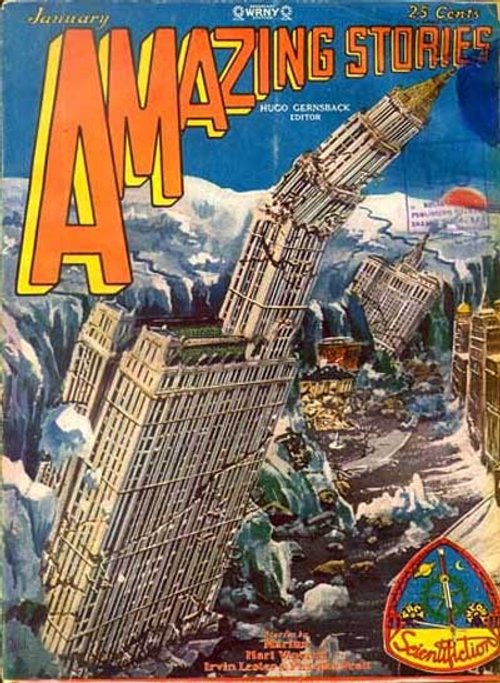 Frank R. Paul's NYC Glacial Catastrophe, Amazing Stories January 1926