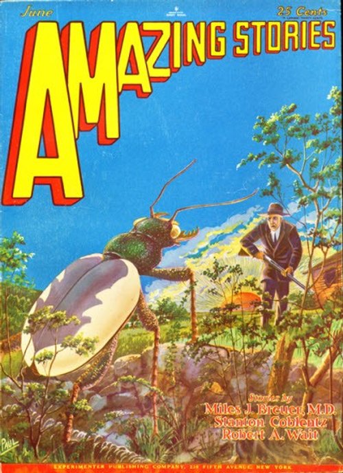 Frank R. Paul Giant Insect Menace, Amazing Stories June 1930