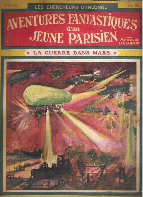 War on Mars: Aerial Fleet Battle — Aventures Fantastiques 1910s French Pulp