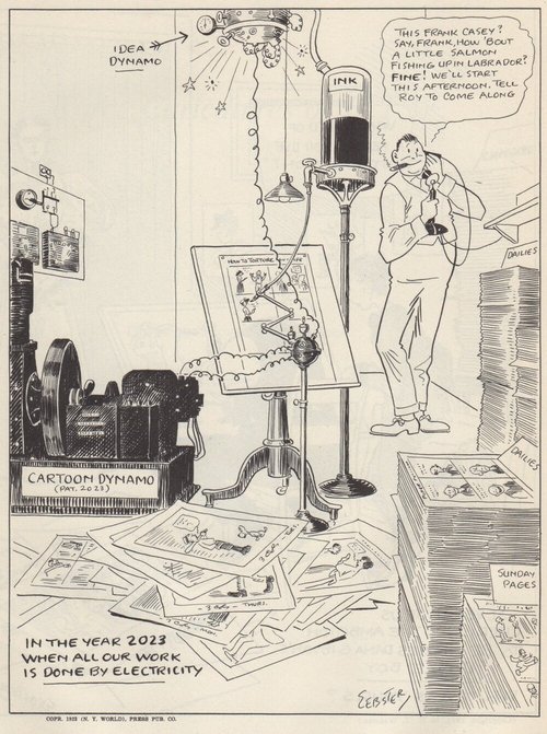 Webster's 'Cartoon Dynamo' 1923 NY World Futurist Comic Satire