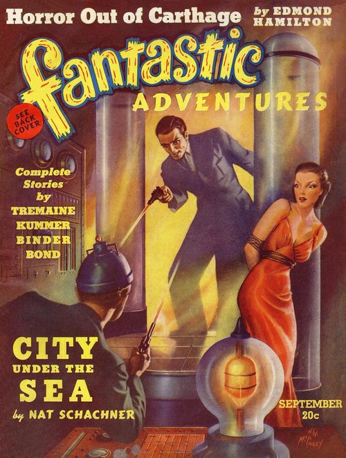 Fantastic Adventures 'City Under the Sea' Cover — Ray Gun Showdown, September 1940s