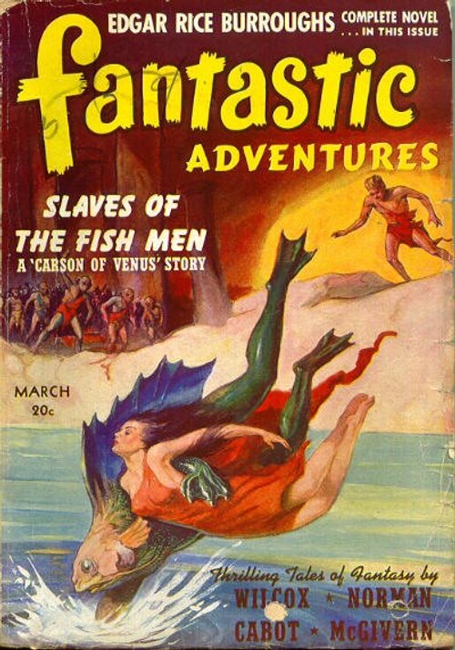 Slaves of the Fish Men – Fantastic Adventures Carson of Venus Cover, March 1941