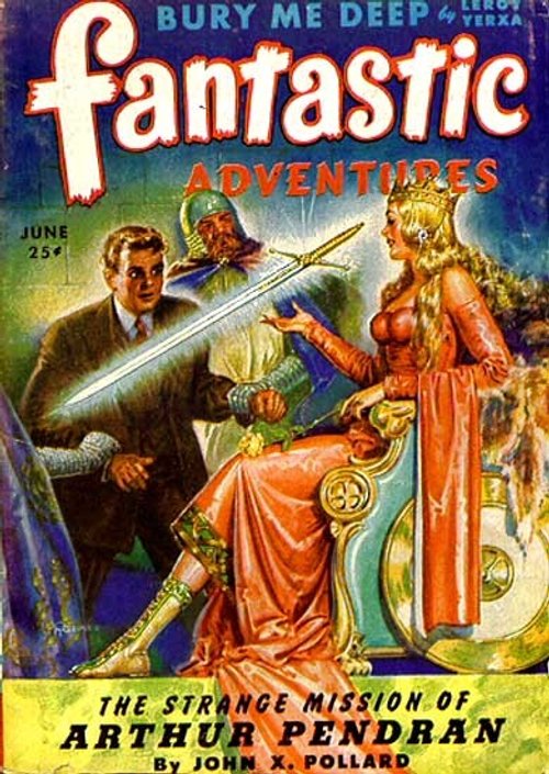 Fantastic Adventures June Cover: Arthur Pendran's Strange Mission, Sword & Sorcery Pulp