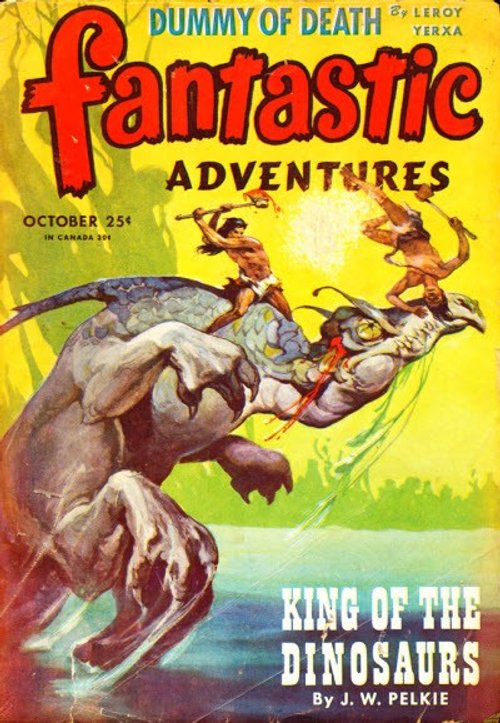Fantastic Adventures 'King of the Dinosaurs' Cover, October 1950