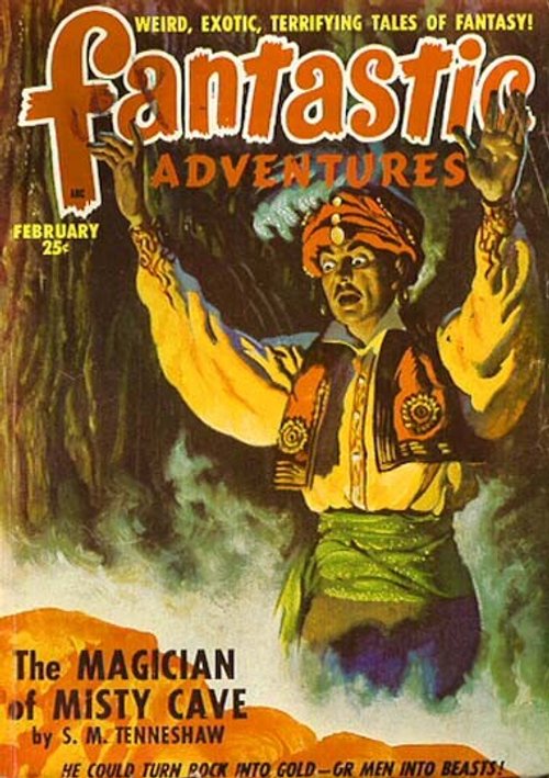 The Magician of Misty Cave – Fantastic Adventures February 1951 Pulp Cover