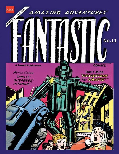 Giant Robot Rampage — Fantastic Comics No. 11, Farrell Publications 1954