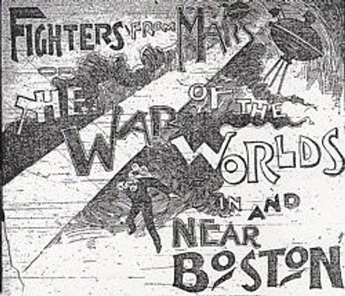 War of the Worlds Boston Newspaper Serialization Header, c.1898