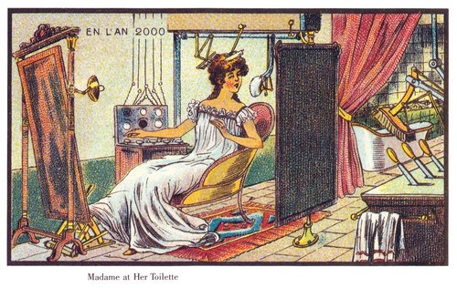 En L'An 2000: Automated Beauty Salon of the Future, c.1900