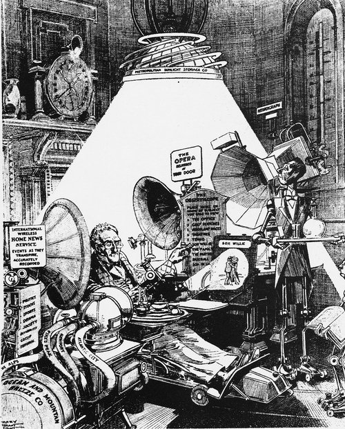 Retro-Futurist Home Technology Satire, circa 1906 Edwardian Cartoon