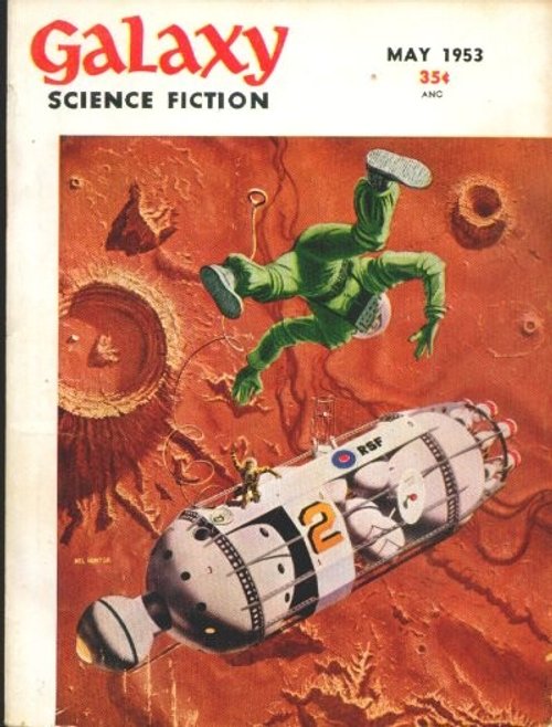 Spacewalker Over Mars: Galaxy Science Fiction May 1953 Cover