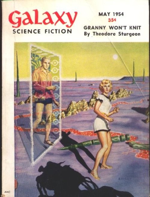 Galaxy Science Fiction May 1954 Cover: Alien Shore Teleportation Scene