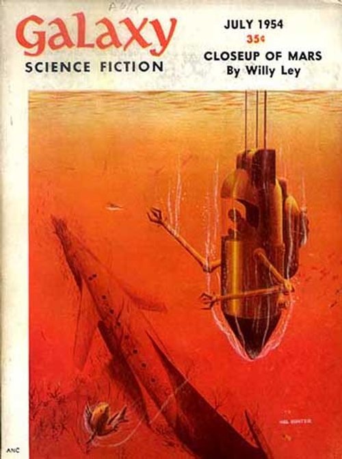 Galaxy Science Fiction July 1954 — Underwater Alien Encounter Cover Art