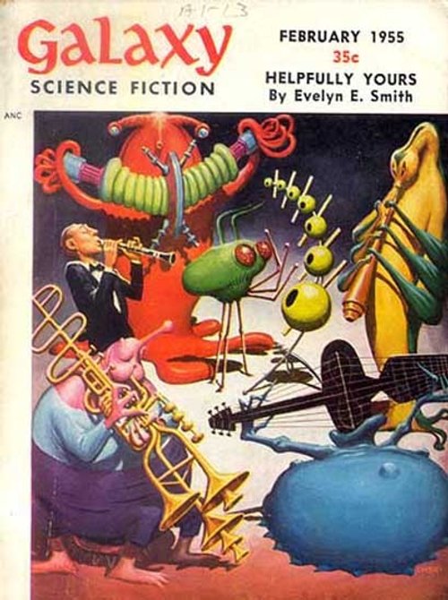 Alien Jazz Band Galaxy Science Fiction February 1955 Cover