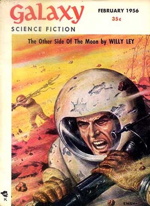 Emsh's Combat Astronaut Under Fire, Galaxy Science Fiction Feb 1956