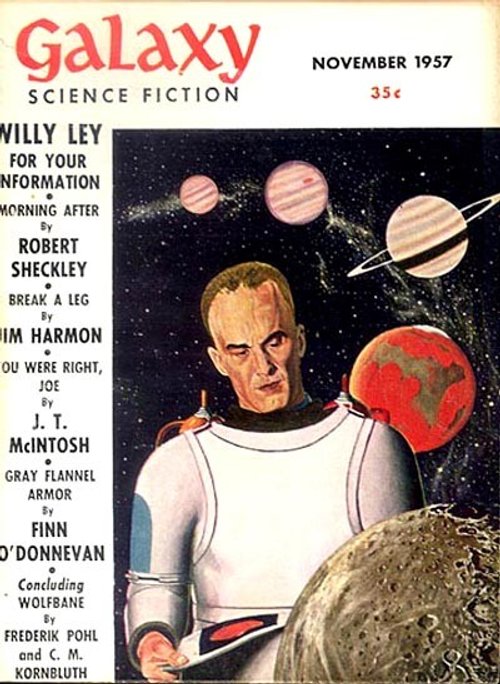 Astronaut Among Planets, Galaxy Science Fiction November 1957 Cover